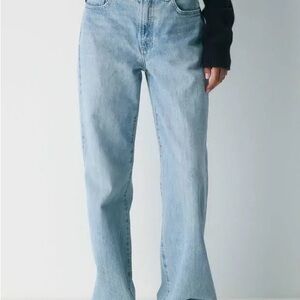 Aritzia light blue high rise jeans